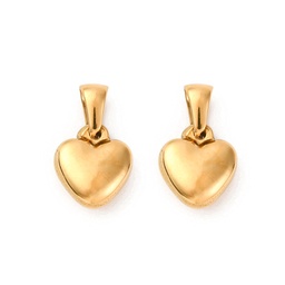 [STAS-A117-02B-G] Pendentif INOX doré, coeur, placage ionique, 12,5x10,5x4,5mm, belière 5,5x3,5mm, unité