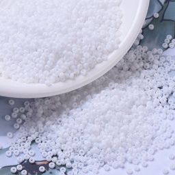 [X-SEED-G007-RR0402F] Perles Miyuki rocaille 11/0 fiole de 3g, RR0402F blanc