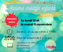 Sessions EXTRAS ateliers enfants