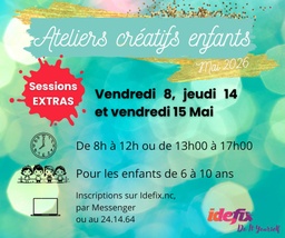 Sessions EXTRAS ateliers enfants