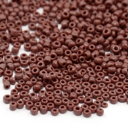 [SEED-C019-2mm-46] Perles de rocaille opaques, TAILLE 2 mm, trou 1 mm, MARRON, sachet 12 gr.