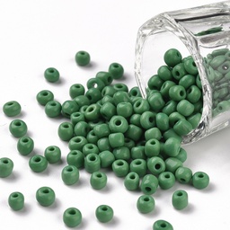 [SEED-C019-4mm-47] Perles de rocaille OPAQUES, TAILLE 4mm, trou 1,5mm, VERT, sachet 12 gr.
