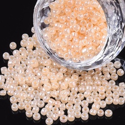 [SEED-C020-4mm-147] Perles de rocaille TRANSLUCIDES, TAILLE 4mm, trou 1,5mm, SAUMON, sachet 12 gr.