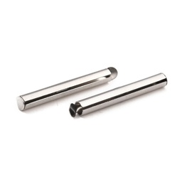 [STAS-C044-08D-P] Fermoir tube coulissant INOX argenté, 30x4mm, diam. int. 3mm, à l'unité