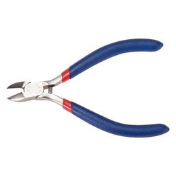 [TOOL-D029-14] Pince à bijoux en acier au carbone, bec coupant, manche bleu, 110x53mm, l'unité
