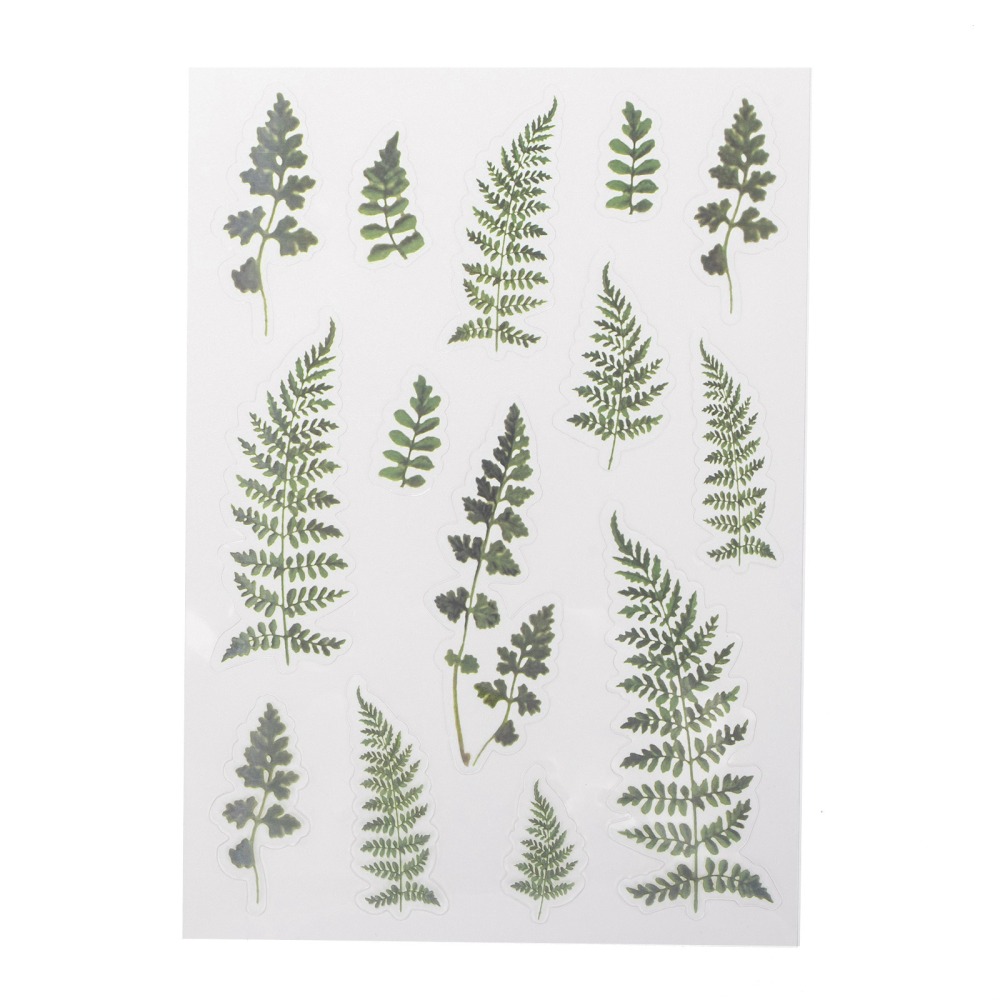 Stickers/autocollants réalistes, en plastique imperméable, motifs de plante, divers modèles au choix, 15x10,5cm