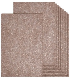 [DIY-WH0349-462A] Feuille caoutchouc mousse pailletée, 295x202x2mm, MARRON CLAIR, l'unité