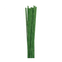 [90000] Tige métal recouverte pour fleurs - vert 2mm x 40cm, à l'unité