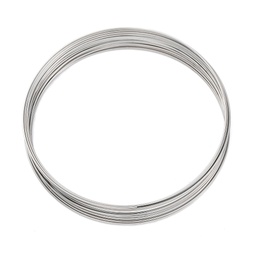 [TWIR-G002-01P] Fil à mémoire de forme, 14 tours, INOX, couleur argent, épaisseur 0.5mm, 2,8 mètres