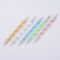 [X-MRMJ-WH0002-03] Kit de pointillage/pointillisme, couleur mixte, 5 stylets à bille (tailles 1mm, 1,5mm, 1,6mm, 2mm, 2,5mm et 3mm)