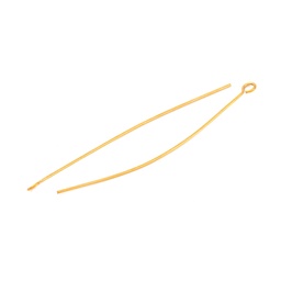 [STAS-G075-17G-04] Tige INOX doré, placage ionique, tête avec boucle, 50x0,6mm, boucle 2mm, l'unité