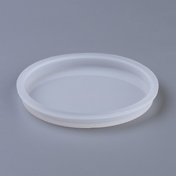 [DIY-P010-24] Moule en silicone, rond plat, pour dessous de verres, 102x10mm, diamètre intérieur: 90 mm