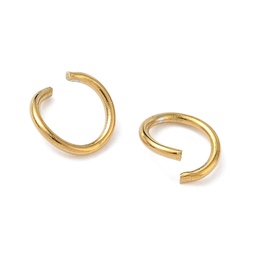 [STAS-Z150-01D-G] Anneau simple ouvert en INOX doré, placage ionique, plaqué or 18k, 8x1mm, unité