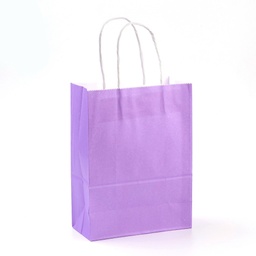 [AJEW-G020-C-09] Sac cadeau en papier violet, 27x21x11cm