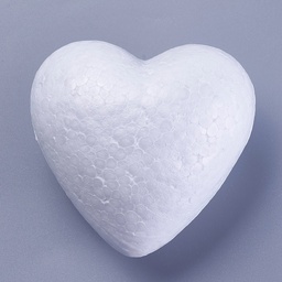 [DIY-WH0121-01-E] Coeur en polystyrène blanc, 8x8x5cm, l'unité