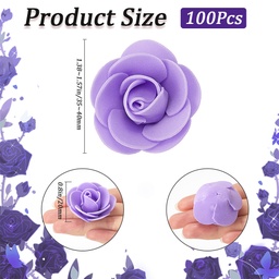 [KY-GF0001-21B] Fleur artificielle en mousse, couleur mauve, 35~40x20mm, à l'unité