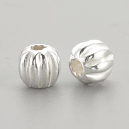 [STER-S002-14-5mm] Perle séparateur en argent S925, ronde, 5x4,5mm, trou 1,5mm, l'unité