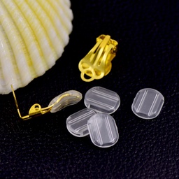 [KY-P006-01] Coussinet redresseur boucle d'oreille, silicone souple, 10,5x8mm, l'unité