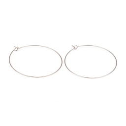 [STAS-G229-07P-01A] Boucle d'oreille créole INOX argenté, 20x0,8mm, l'unité