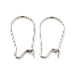 [X-STAS-E009-6] Boucles d'oreilles créoles en INOX argenté, 20x11x0,7mm, l'unité
