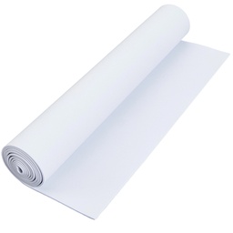[AJEW-WH20054-076A] Rouleaux caoutchouc mousse blanc,  120x35cm, 2mm épaisseur