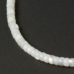 [BSHE-B005-12] Perle en nacre naturelle, disque heishi, 4x2,5mm, trou 0,9mm, l'unité