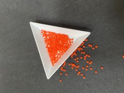 [PR/250] Perles de rocaille opaques taille inf. 3 mm, trou 1 mm, sachet d'env. 30 gr, Orange fluo