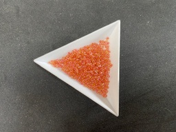 [SBX415] Perles de rocaille transparentes  taille inf. 3 mm, trou 1 mm, sachet d'env. 30 gr, Corail nacré