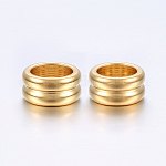 [K084] Perle cache noeud en laiton couleur or, rondelle, diam. 12mm, ép. 7mm, trou 6,5mm