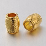 [K08C X-K08C3011] Perle cache noeud laiton doré, colonne décor géométrique 8x6.5mm trou 4mm