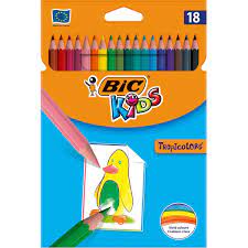 [CA832567] Crayons de couleur Bic Kids Tropicolor x18 couleurs