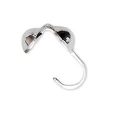 [W35NI] Cache noeud laiton couleur argent antique, diam 4 mm