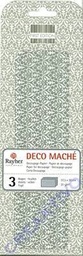 [67055000] Papier décomaché silver regal repeat 37.5x26cm 3 feuilles