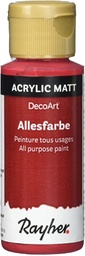 [38000284] Rayher / Peinture acrylique matt, rouge cardinal, 59ml