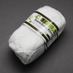 [8637] Pelote fibre de bambou blanc 140m x 1mm 50gr