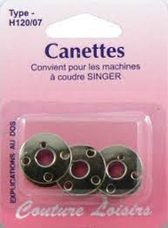 [H120.07] Canettes en métal, convient pour Singer automatique, x 3 pièces