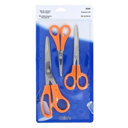 [3660579994635] Set ciseaux orange 13/17/21cm x 3 pièces